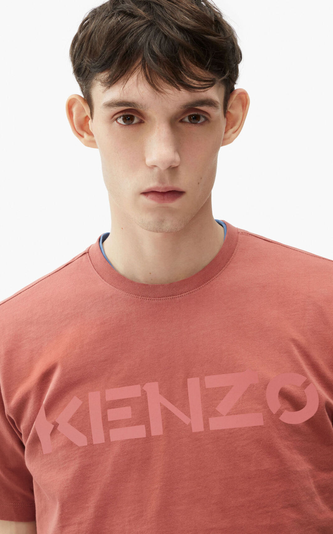 Camiseta Kenzo Logo Masculino - Rosa Escuro | 748LCGFOE